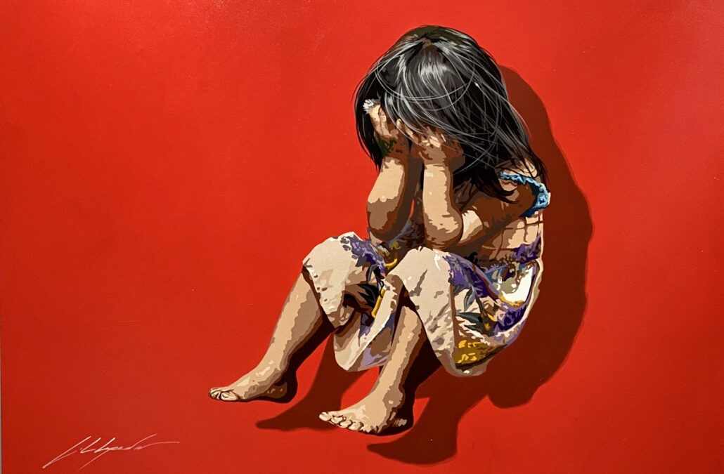 Princess In Red Background I